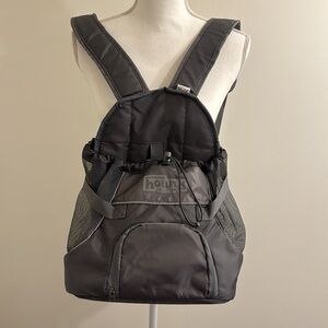 OUTWARD HOUND Dog Backpack Carrier Medium up to 20 lbs Gray Nylon For Small Dogs